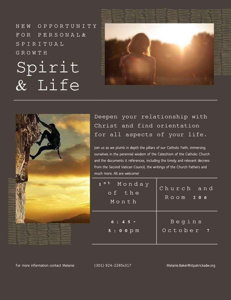 Spirit & Life A new opportunity for personal spiritual growth at St